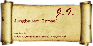 Jungbauer Izrael névjegykártya